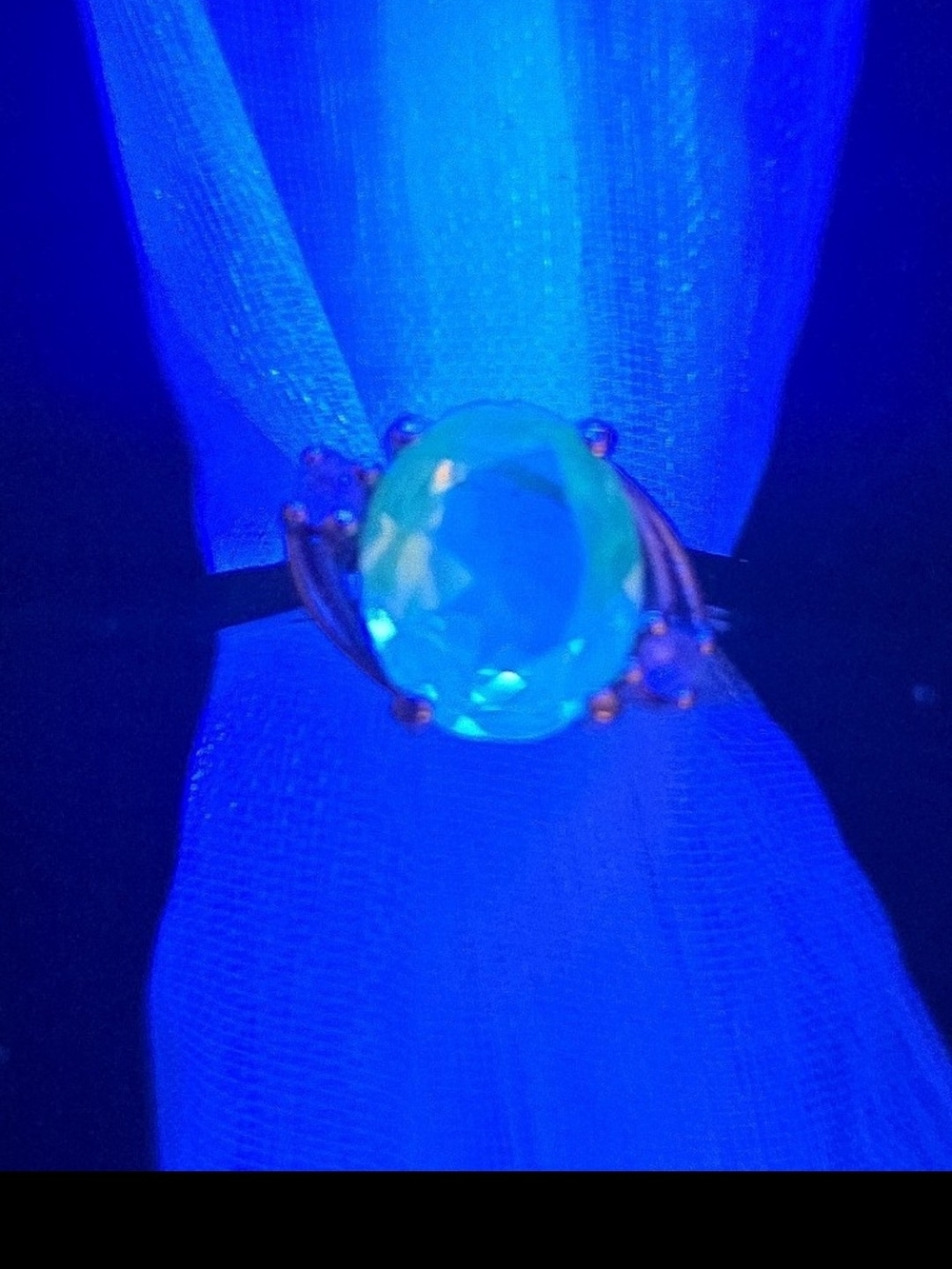 10k Gold Uranium Vaseline Glass Ring